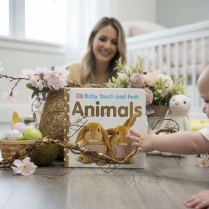DK Baby Touch and Feel Animals Board Book Sensory Learning Toddler Infant